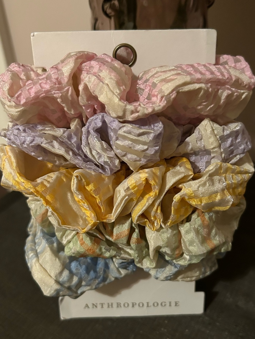 Anthropologie 5pc Scrunchie Set